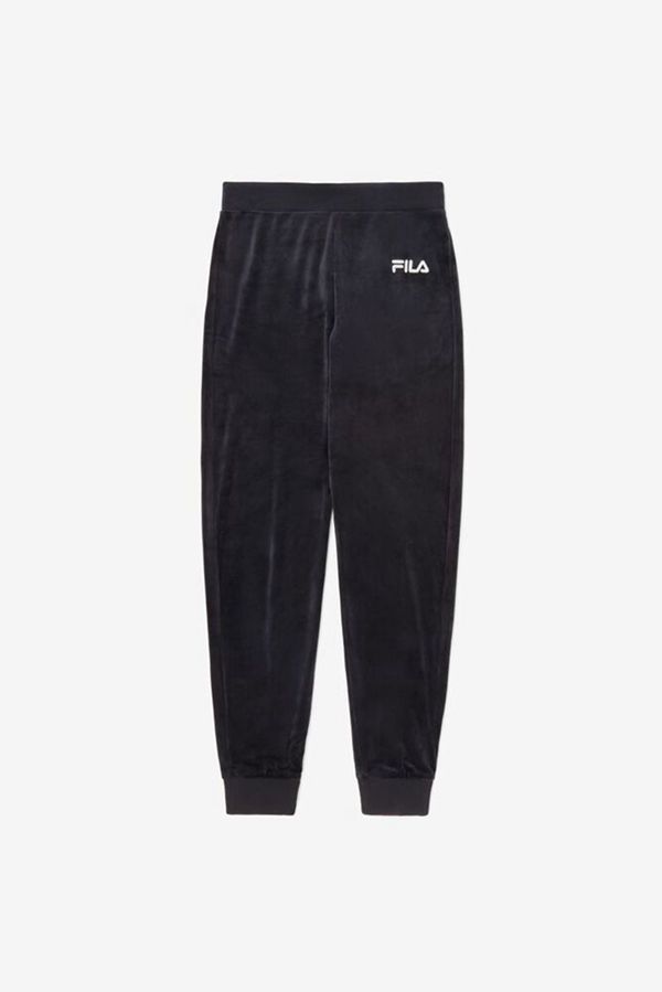 Calca Jogger Fila Mulher Pretas - Fila Sara Velour Portugal Lojas,YFPL-80623